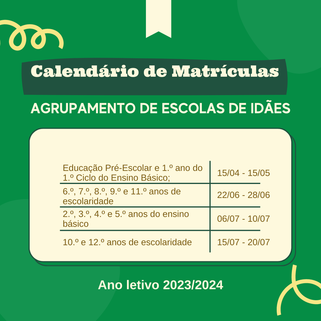 Calendário de Matrículas